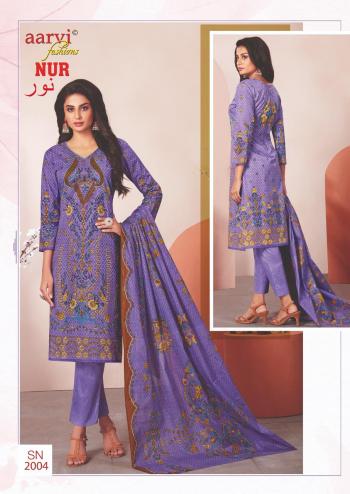 Aarvi fashion nur vol 3 lawn Pakistani dress material