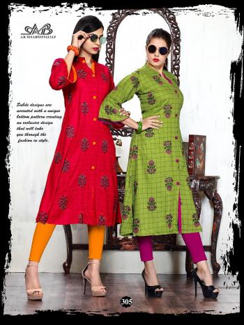 AB tex Parthvi Rayon Daily wear kurtis wholesaler