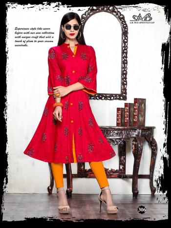 AB tex Parthvi Rayon Daily wear kurtis wholesaler