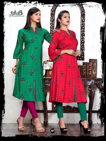 AB tex Parthvi Rayon Daily wear kurtis wholesaler