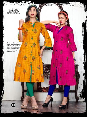 AB tex Parthvi Rayon Daily wear kurtis wholesaler