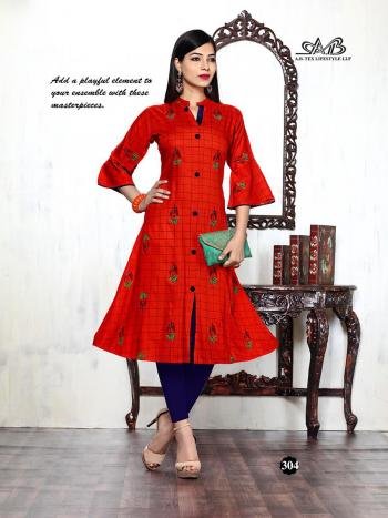 AB tex Parthvi Rayon Daily wear kurtis wholesaler