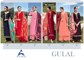 Alisa Gulal satin Georgette salwar Kameez wholesaler