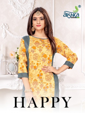 Alishka Fashion Happy Rayon kurtis catalog wholesaler