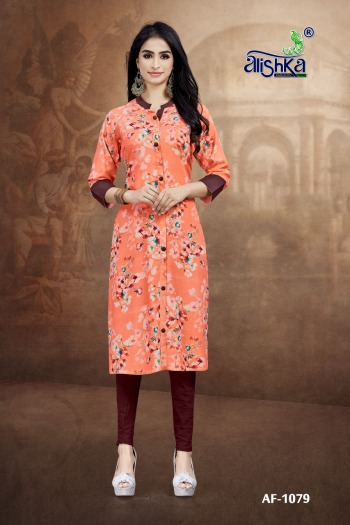 Alishka Milano vol 2 Rayon Casual wear kurtis wholesaler