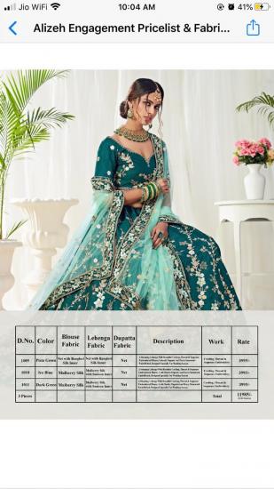 Alizeh Engagement Wedding lehenga Choli Wholesaler