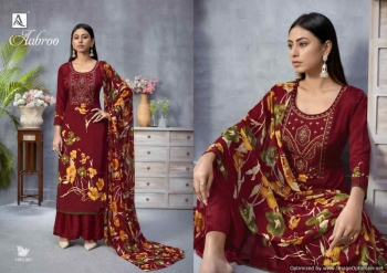 Alok-Suits-Aabroo-French-Print-Salwar-Kameez-wholesaler-4