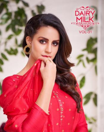 Angroop plus Dairy milk vol 31 Churidar Dress material