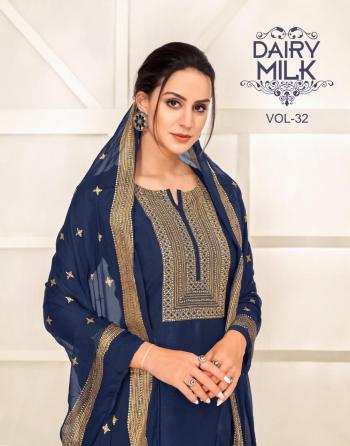 Angroop plus Dairy milk vol 32 Churidar dress material