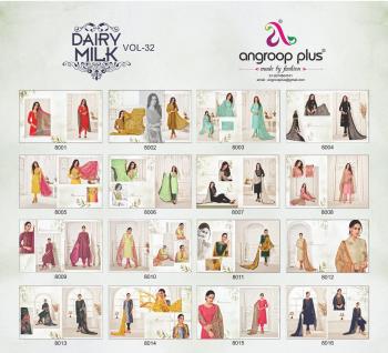 Angroop plus Dairy milk vol 32 Churidar dress material