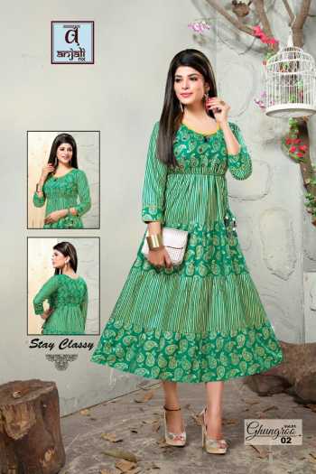 Anhali Nx Ghungroo vol 1 Rayon Anarkali kurtis