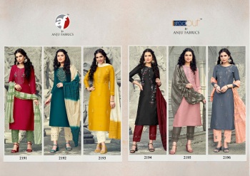 Anju-fabric-Nakhrali-vol-2-kurtis-with-Pant-and-Dupatta-catalog-5