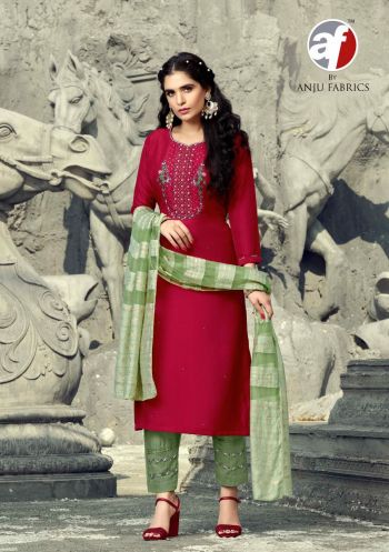 Anju-fabric-Nakhrali-vol-2-kurtis-with-Pant-and-Dupatta-catalog-6