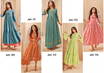 Anyuka Blush mal Cotton kurtis wholesaler