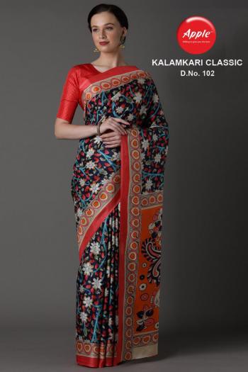 Apple Kalamkari Classic manipuri Saree catalog wholesaler