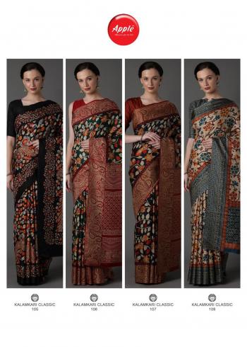 Apple Kalamkari Classic manipuri Saree catalog wholesaler