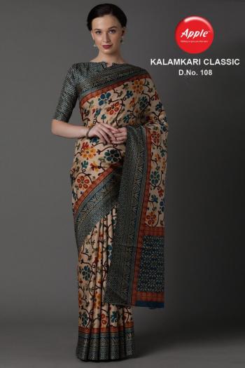 Apple Kalamkari Classic manipuri Saree catalog wholesaler