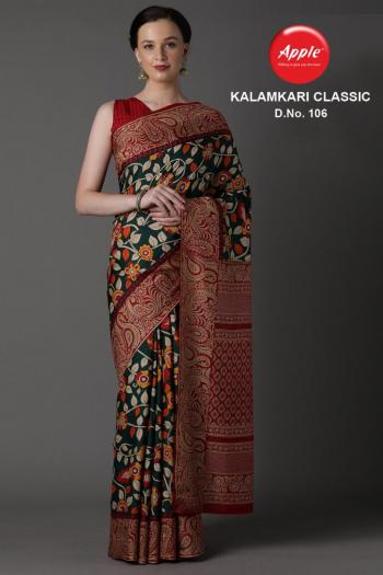 Apple Kalamkari Classic manipuri Saree catalog wholesaler