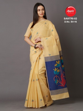 Apple Savitri vol 1 and 2 Cotton Silk Saree buy wholesale Price