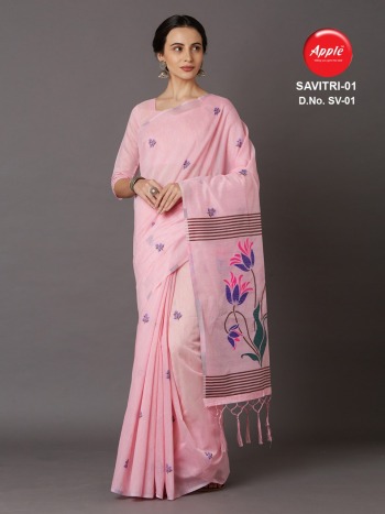 Apple Savitri vol 1 and 2 Cotton Silk Saree buy wholesale Price