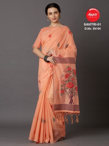 Apple Savitri vol 1 and 2 Cotton Silk Saree buy wholesale Price