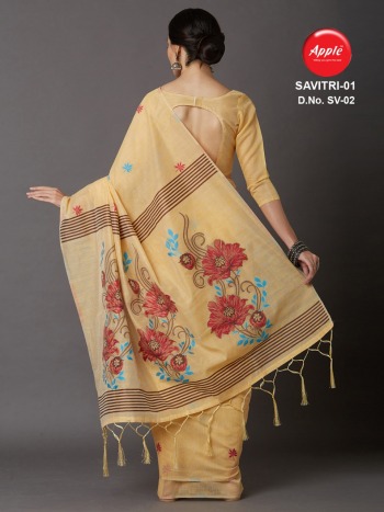 Apple Savitri vol 1 and 2 Cotton Silk Saree buy wholesale Price