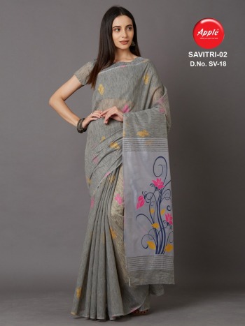 Apple Savitri vol 1 and 2 Cotton Silk Saree buy wholesale Price