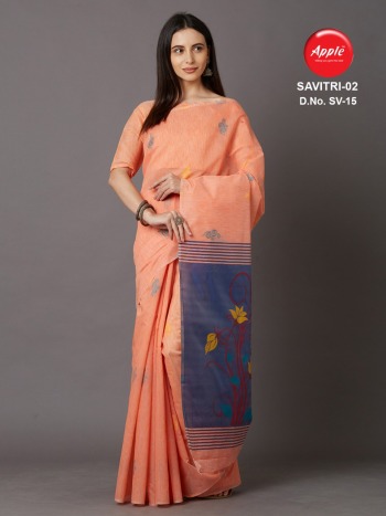 Apple Savitri vol 1 and 2 Cotton Silk Saree buy wholesale Price