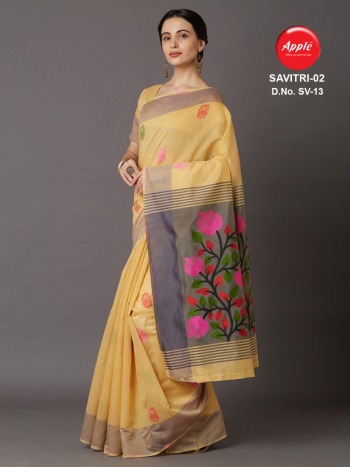 Apple Savitri vol 1 and 2 Cotton Silk Saree buy wholesale Price