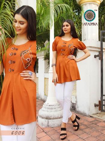 Aradhna Classic vol 6 Rayon Western top wholesaler