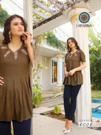 Aradhna Classic vol 6 Rayon Western top wholesaler