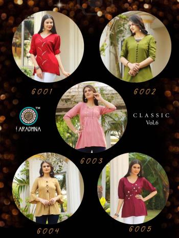 Aradhna Classic vol 6 Rayon Western top wholesaler