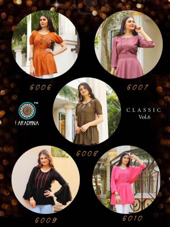 Aradhna Classic vol 6 Rayon Western top wholesaler