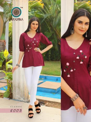 Aradhna Classic vol 6 Rayon Western top wholesaler