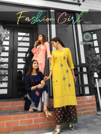 Aradhna Fashion Girl vol 2 Rayon Kurtis with palazzo catalog