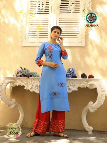 Aradhna Fashion Girl vol 2 Rayon Kurtis with palazzo catalog