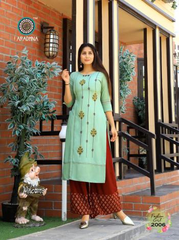 Aradhna Fashion Girl vol 2 Rayon Kurtis with palazzo catalog