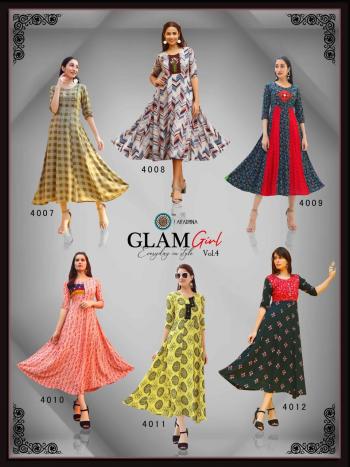 Aradhna Glam Girl vol 4 Rayon kurtis wholesaler