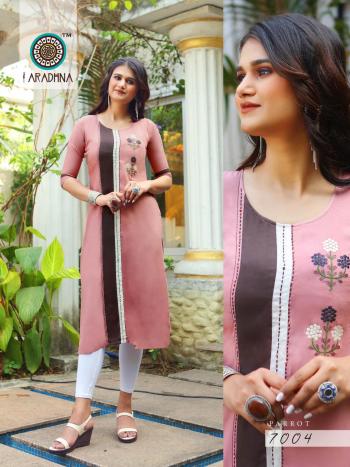 Aradhna Parrot vol 7 Rayon kurtis catalog wholesaler