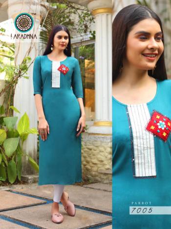 Aradhna Parrot vol 7 Rayon kurtis catalog wholesaler