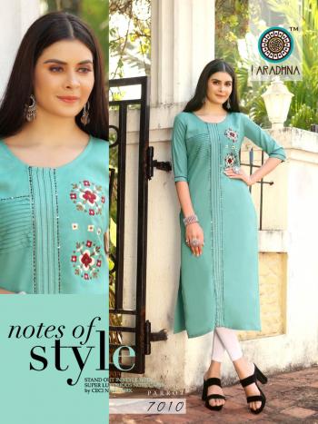 Aradhna Parrot vol 7 Rayon kurtis catalog wholesaler