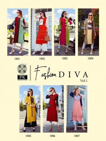 Aradhna PK Fashion Diva vol 1 Rayon Casual wear kurtis