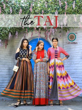 Aradhna Taj vol 4 Anarkali Long Party wear kurtis wholesaler