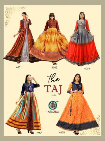 Aradhna Taj vol 4 Anarkali Long Party wear kurtis wholesaler