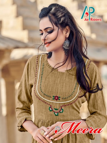 Art Riddhs Rayon hand work Kurtis Wholesaler