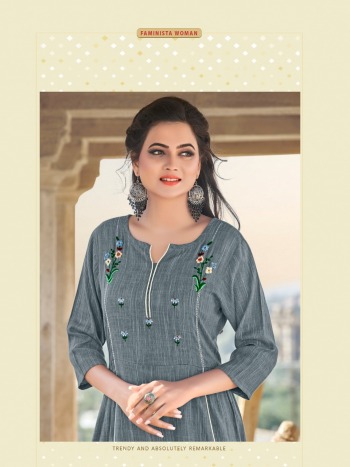 Art Riddhs Rayon hand work Kurtis Wholesaler