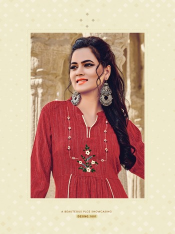 Art Riddhs Rayon hand work Kurtis Wholesaler