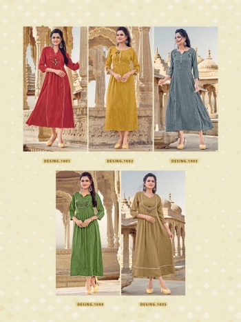 Art Riddhs Rayon hand work Kurtis Wholesaler