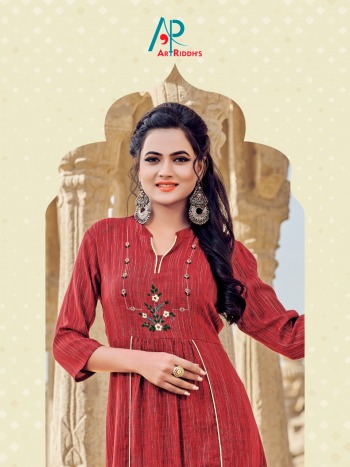 Art Riddhs Rayon hand work Kurtis Wholesaler