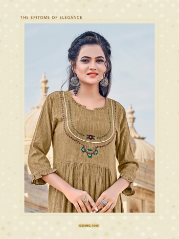 Art Riddhs Rayon hand work Kurtis Wholesaler